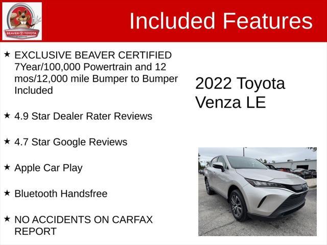 used 2022 Toyota Venza car, priced at $28,800