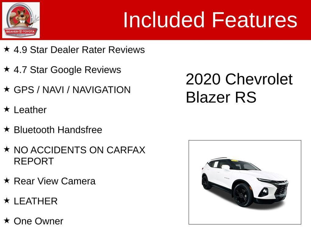used 2020 Chevrolet Blazer car, priced at $20,300