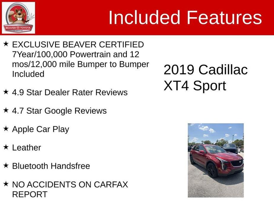 used 2019 Cadillac XT4 car, priced at $25,200