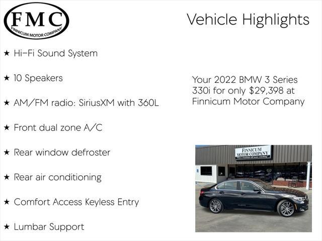 used 2022 BMW 330 car, priced at $29,398