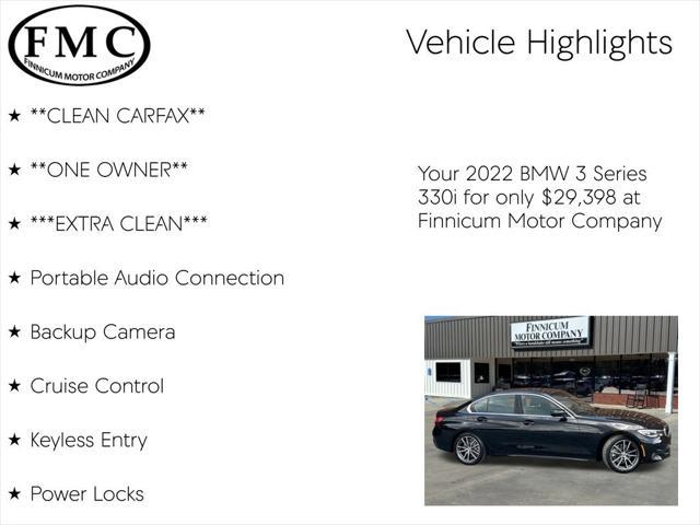 used 2022 BMW 330 car, priced at $29,398