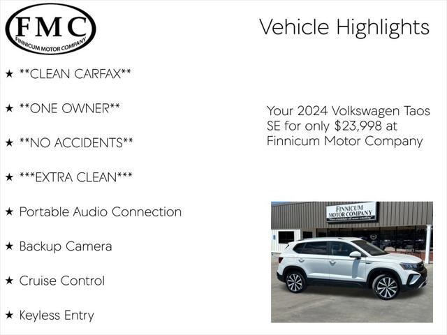 used 2024 Volkswagen Taos car, priced at $23,998