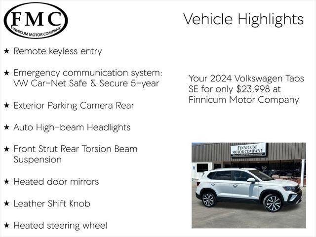 used 2024 Volkswagen Taos car, priced at $23,998