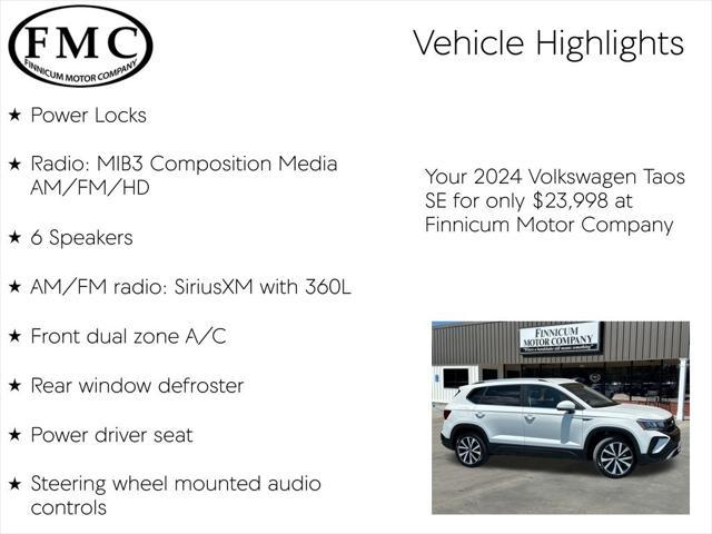 used 2024 Volkswagen Taos car, priced at $23,998