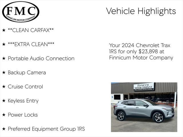 used 2024 Chevrolet Trax car, priced at $23,898