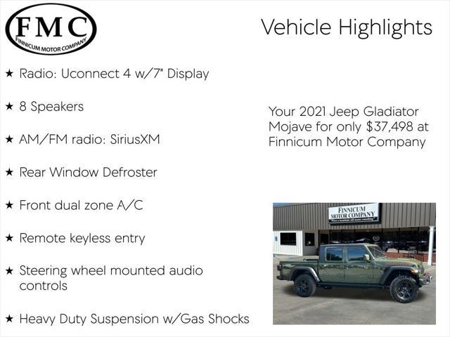 used 2021 Jeep Gladiator car, priced at $37,498