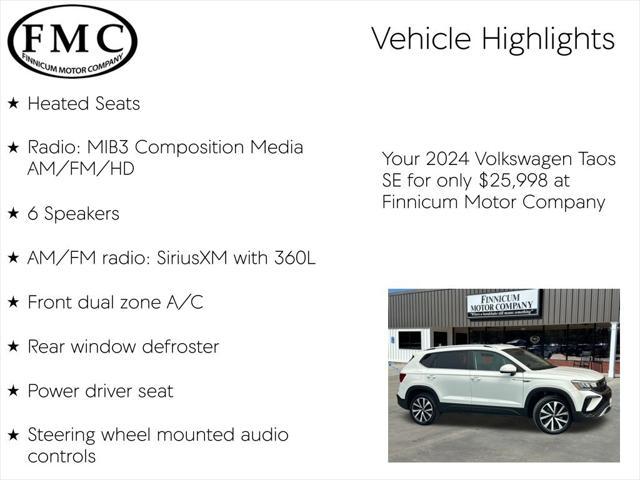 used 2024 Volkswagen Taos car, priced at $25,998