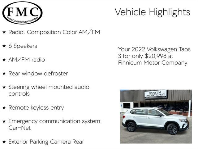 used 2022 Volkswagen Taos car, priced at $20,798