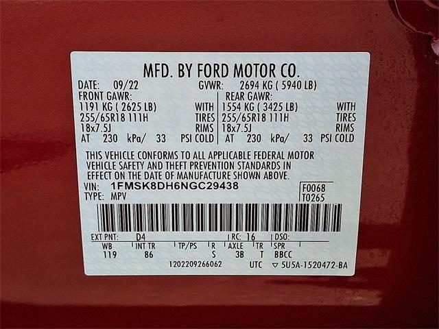 used 2022 Ford Explorer car, priced at $29,175