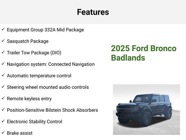 new 2025 Ford Bronco car, priced at $54,376