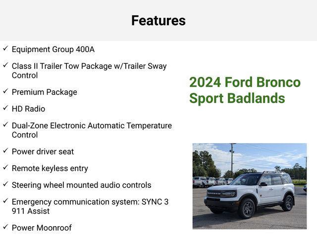 new 2024 Ford Bronco Sport car, priced at $37,913