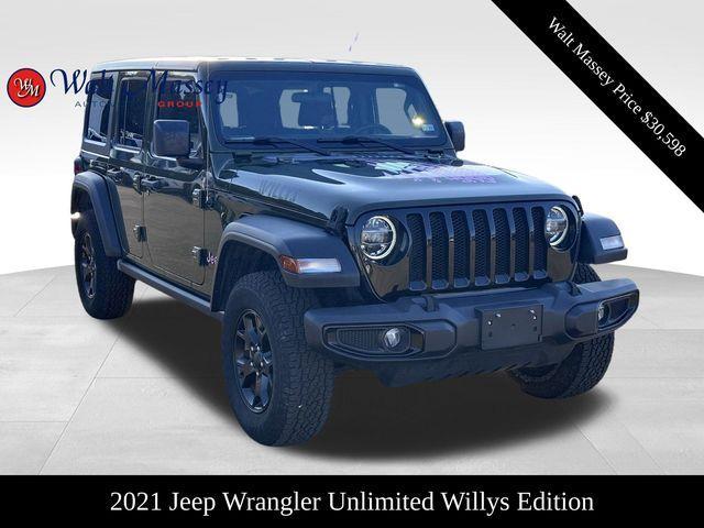 used 2021 Jeep Wrangler Unlimited car, priced at $30,598