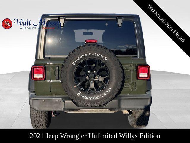 used 2021 Jeep Wrangler Unlimited car, priced at $30,598