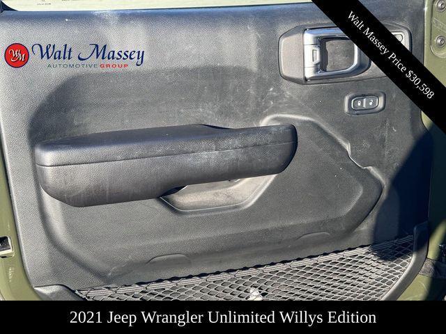 used 2021 Jeep Wrangler Unlimited car, priced at $30,598