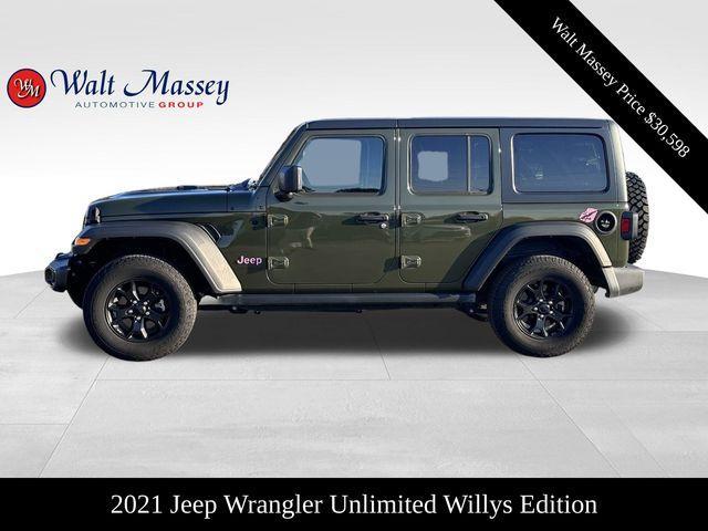 used 2021 Jeep Wrangler Unlimited car, priced at $30,598