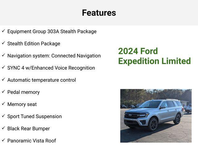 new 2024 Ford Expedition car, priced at $69,139