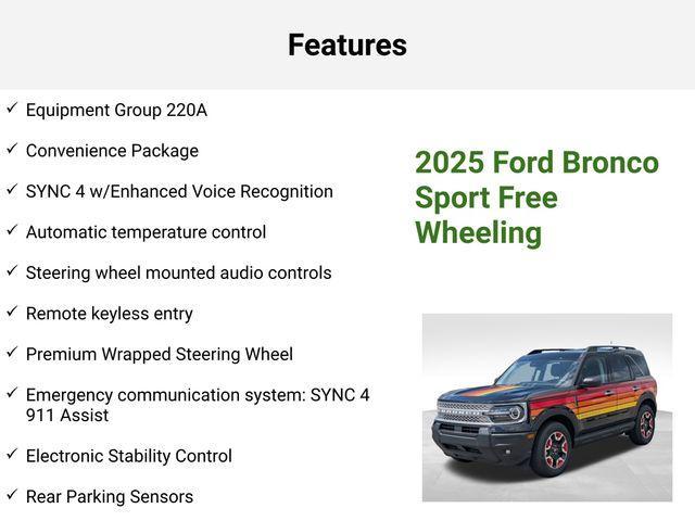 new 2025 Ford Bronco Sport car, priced at $35,323