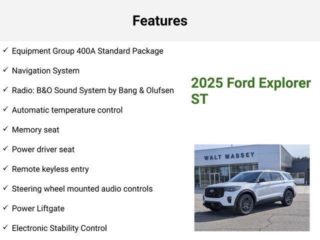 new 2025 Ford Explorer car, priced at $52,622