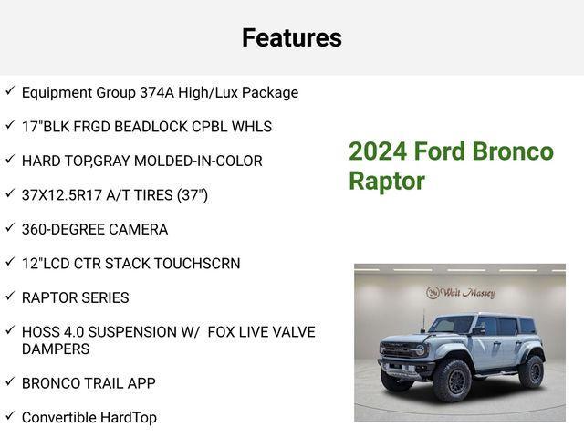 new 2024 Ford Bronco car, priced at $76,830