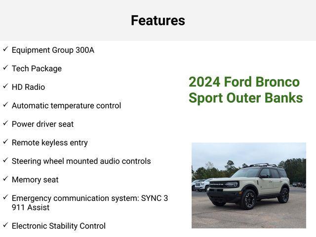 new 2024 Ford Bronco Sport car, priced at $43,039