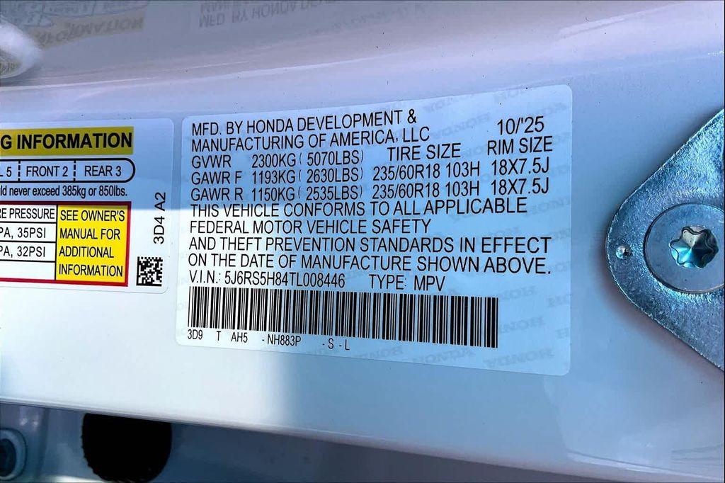 new 2026 Honda CR-V Hybrid car, priced at $40,630