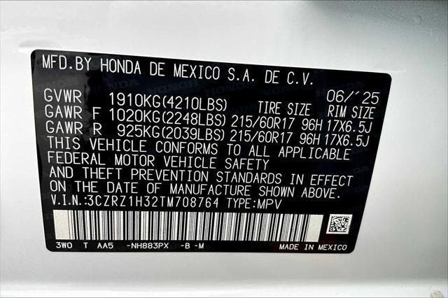 new 2026 Honda HR-V car, priced at $28,050