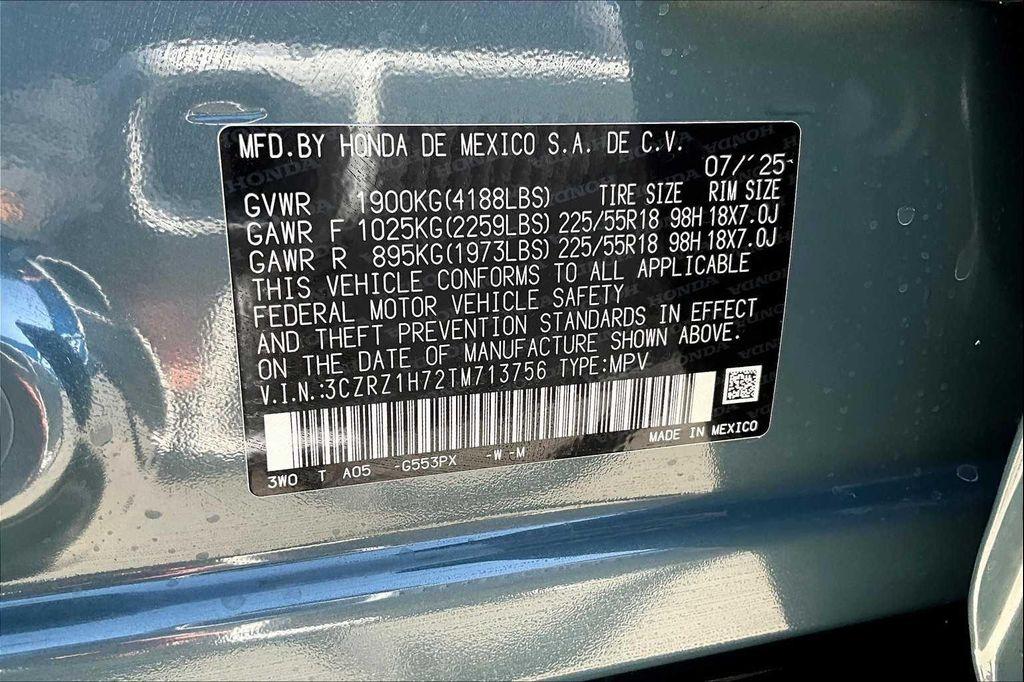 new 2026 Honda HR-V car, priced at $31,900