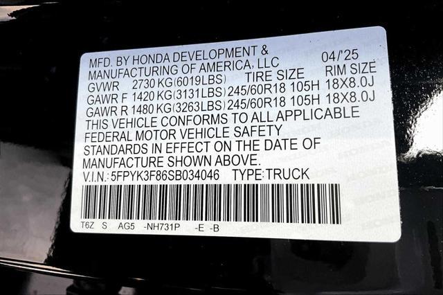 new 2025 Honda Ridgeline car, priced at $48,200
