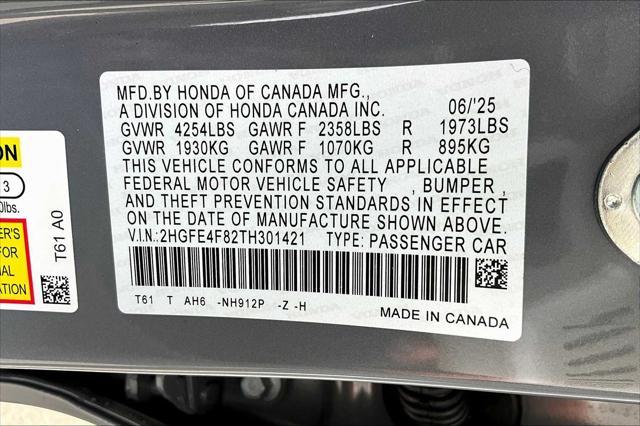 new 2026 Honda Civic Hybrid car, priced at $30,900