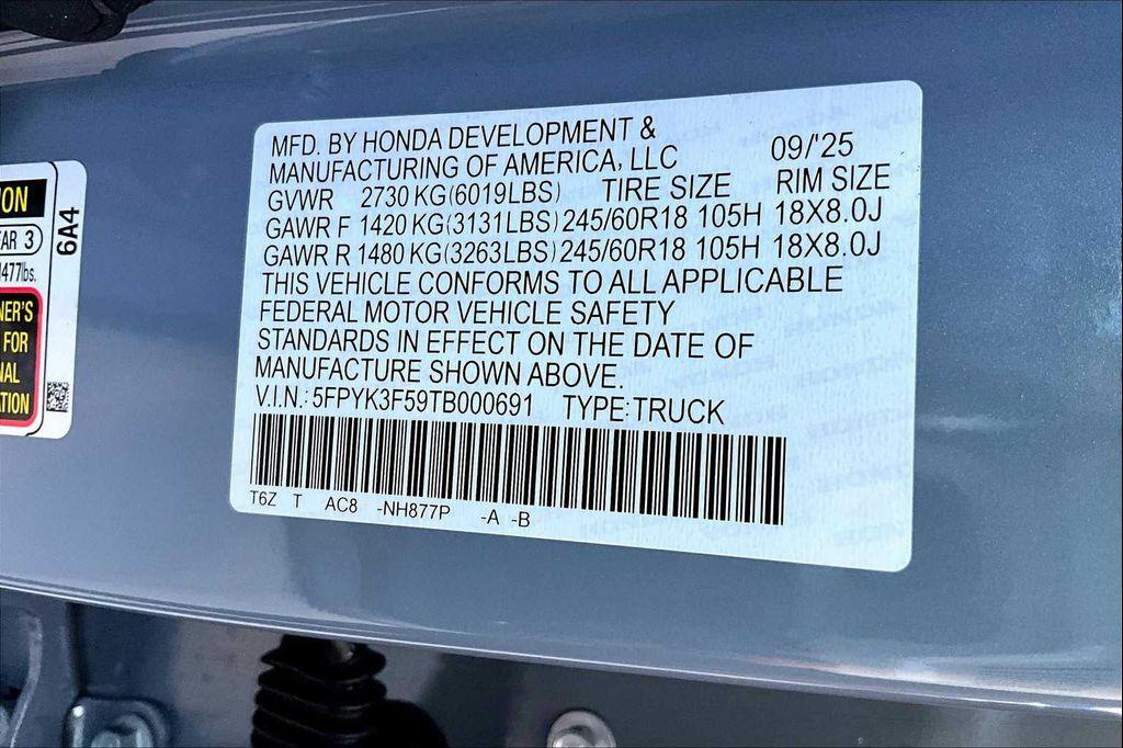 new 2026 Honda Ridgeline car, priced at $45,345