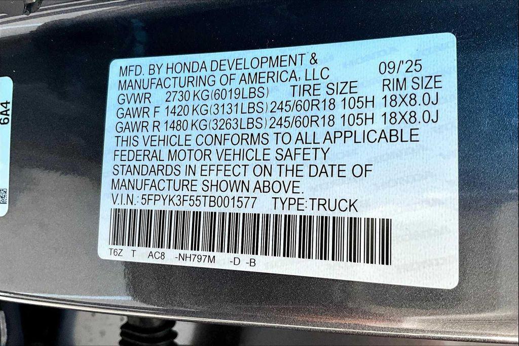 new 2026 Honda Ridgeline car, priced at $44,890