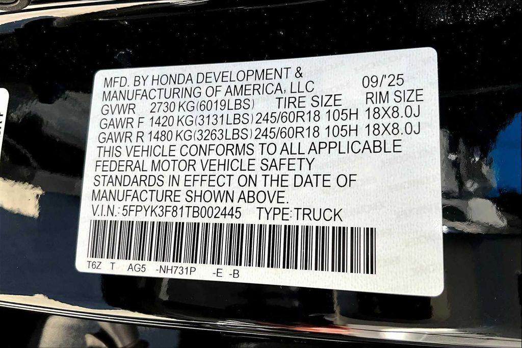 new 2026 Honda Ridgeline car, priced at $48,690