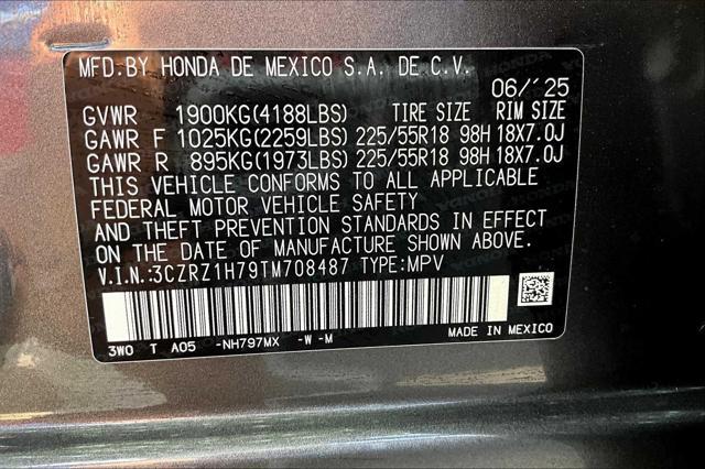 new 2026 Honda HR-V car, priced at $31,445