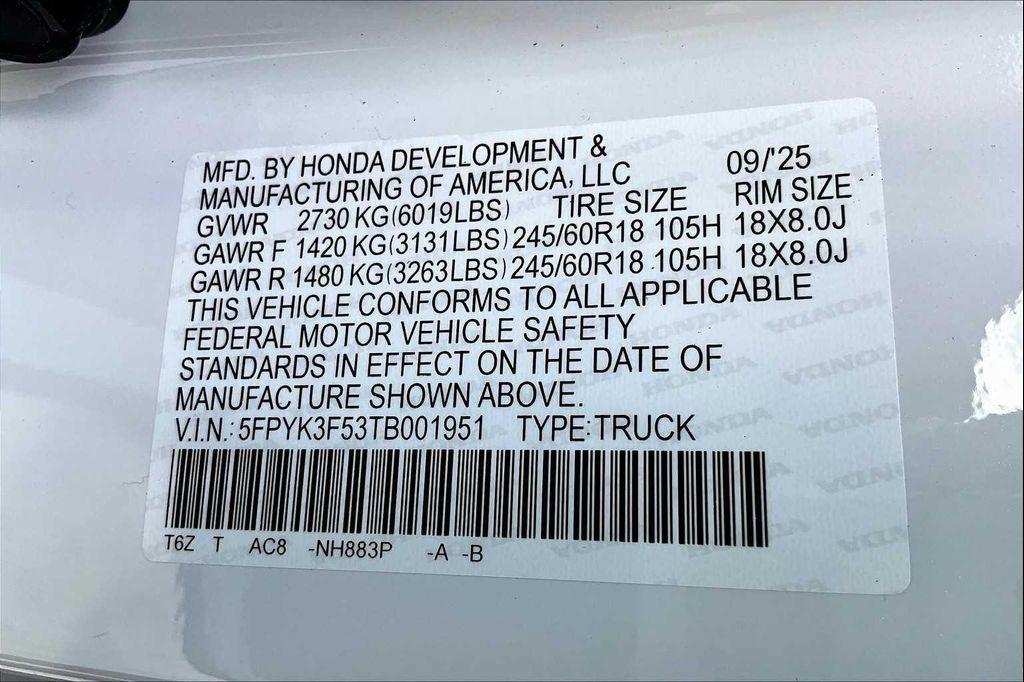 new 2026 Honda Ridgeline car, priced at $45,345