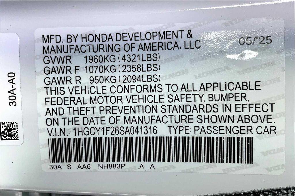 new 2025 Honda Accord car, priced at $28,688