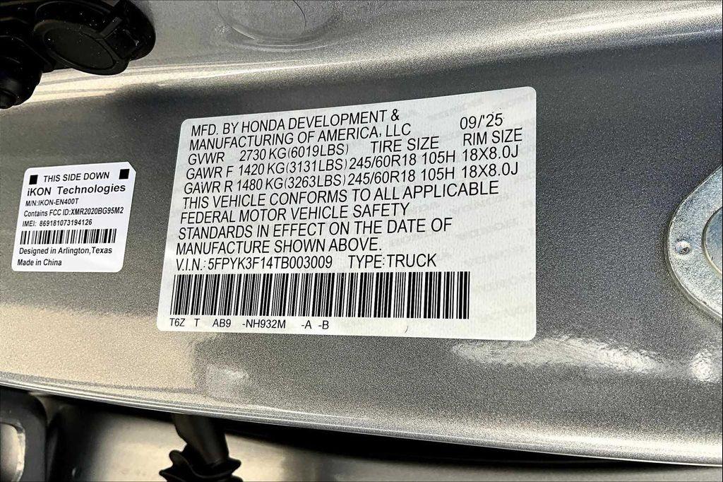 new 2026 Honda Ridgeline car, priced at $42,090