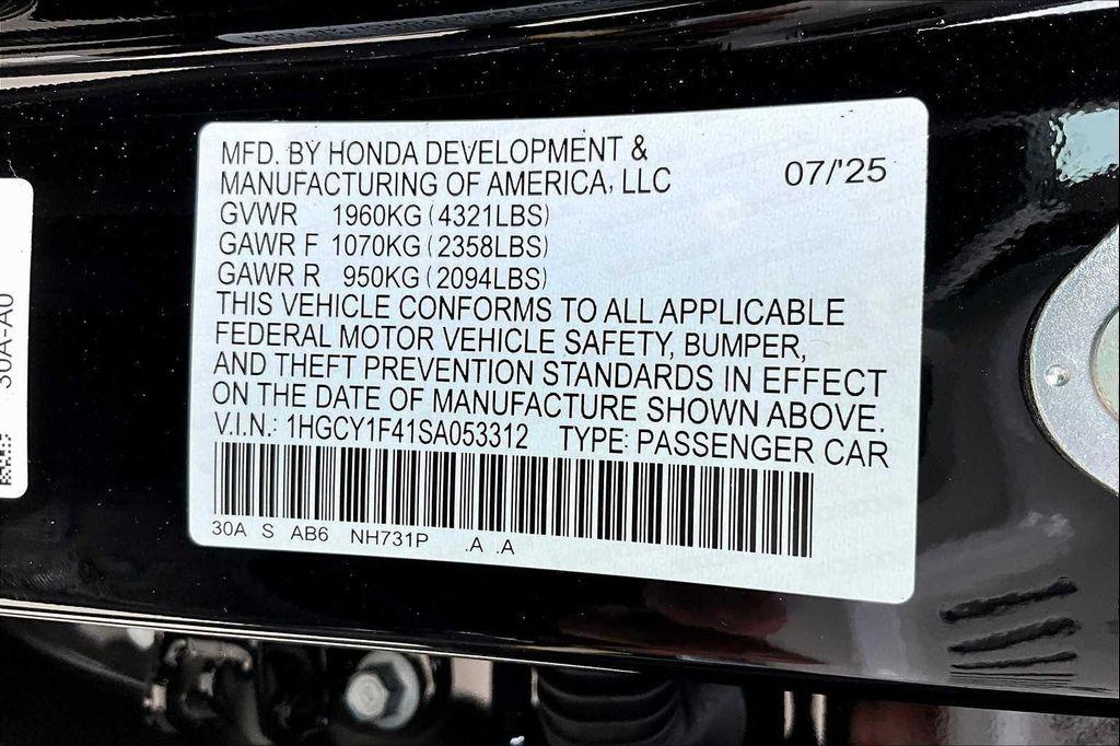new 2025 Honda Accord car, priced at $31,710