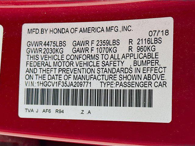 used 2018 Honda Accord car, priced at $18,997