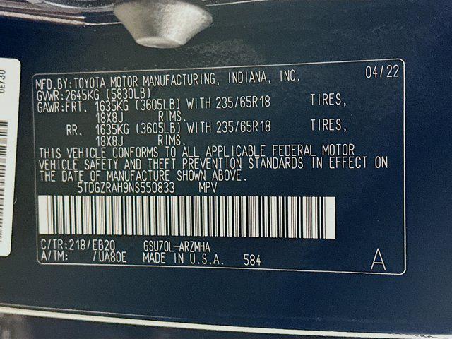 used 2022 Toyota Highlander car, priced at $31,397