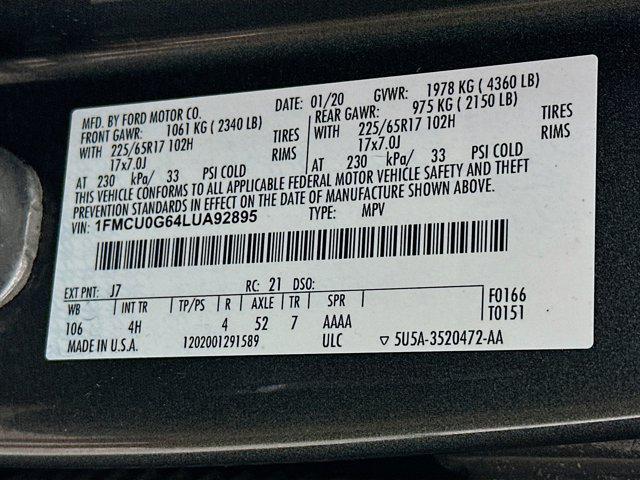 used 2020 Ford Escape car, priced at $15,197