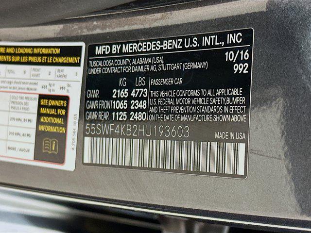 used 2017 Mercedes-Benz C-Class car, priced at $16,697