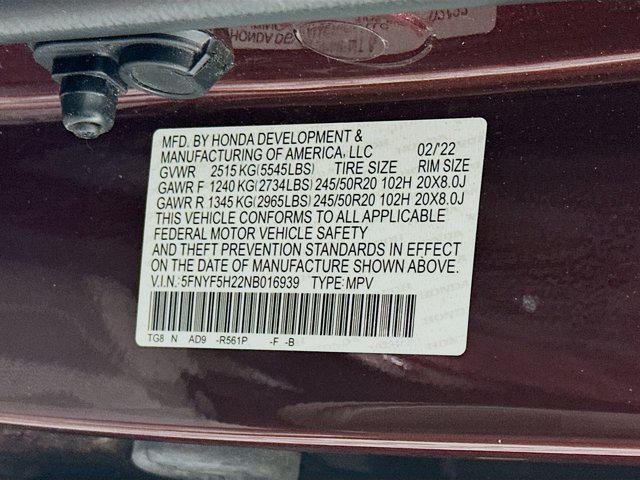 used 2022 Honda Pilot car, priced at $31,197