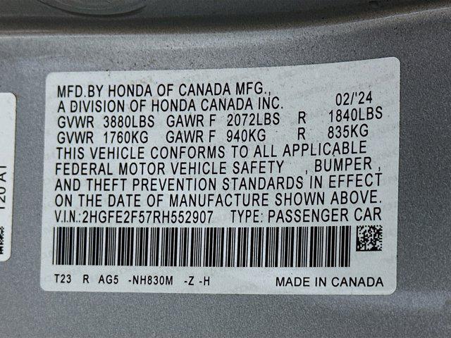 used 2024 Honda Civic car, priced at $21,997