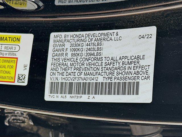 used 2022 Honda Accord car, priced at $28,697