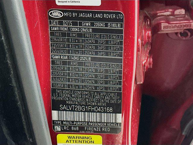 used 2015 Land Rover Range Rover Evoque car, priced at $12,897