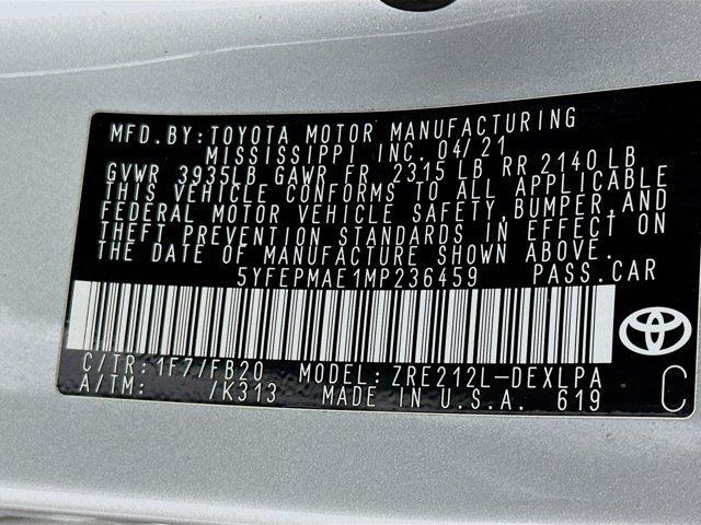 used 2021 Toyota Corolla car, priced at $17,597
