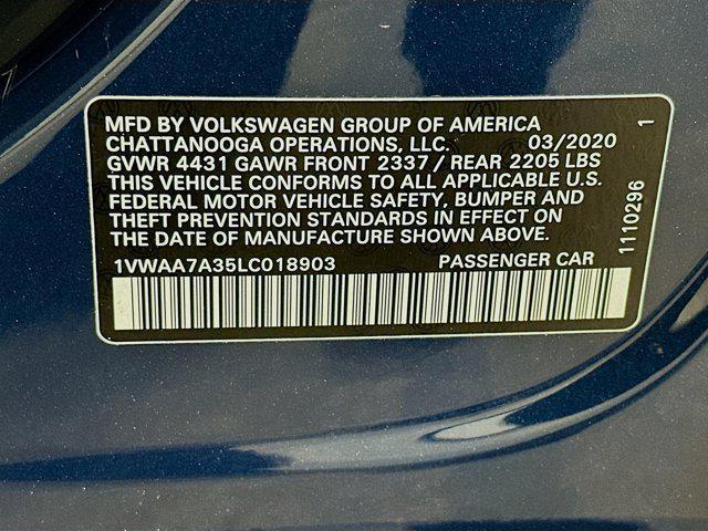 used 2020 Volkswagen Passat car, priced at $16,197