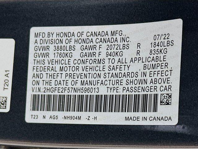 used 2022 Honda Civic car, priced at $24,497