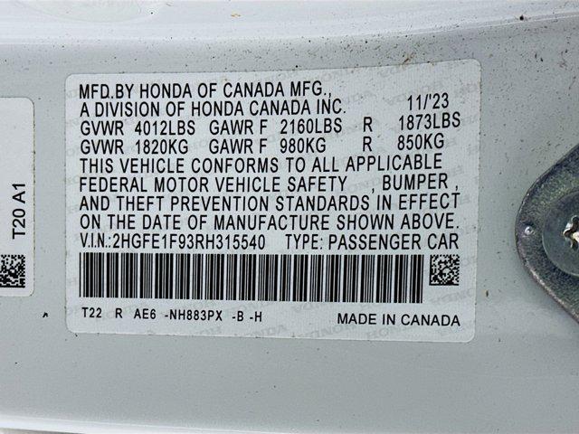 used 2024 Honda Civic car, priced at $24,397