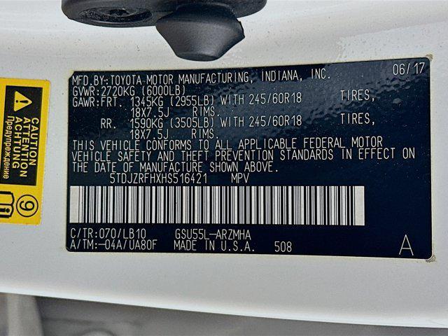 used 2017 Toyota Highlander car, priced at $25,397
